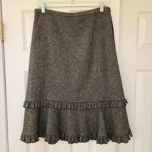 LOFT gray wool skirt sz 6
